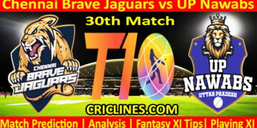 Today Match Prediction-CBJ vs UPN-Dream11-Abu Dhabi T10 League-2024-30th Match-Who Will Win