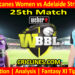 Today Match Prediction-HBHW vs ADSW-WBBL T20 2024-25th Match-Who Will Win