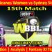 Today Match Prediction-HBHW vs SYSW-WBBL T20 2024-15th Match-Who Will Win