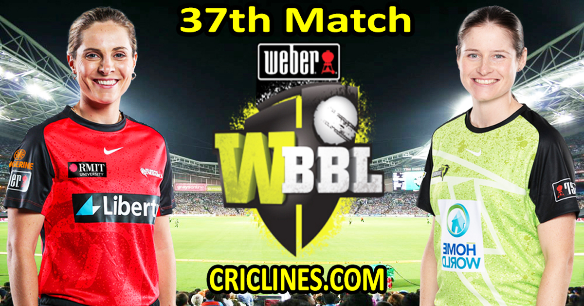 Today Match Prediction-Melbourne Renegades Women vs Sydney Thunder Women-WBBL T20 2024-37th Match-Who Will Win