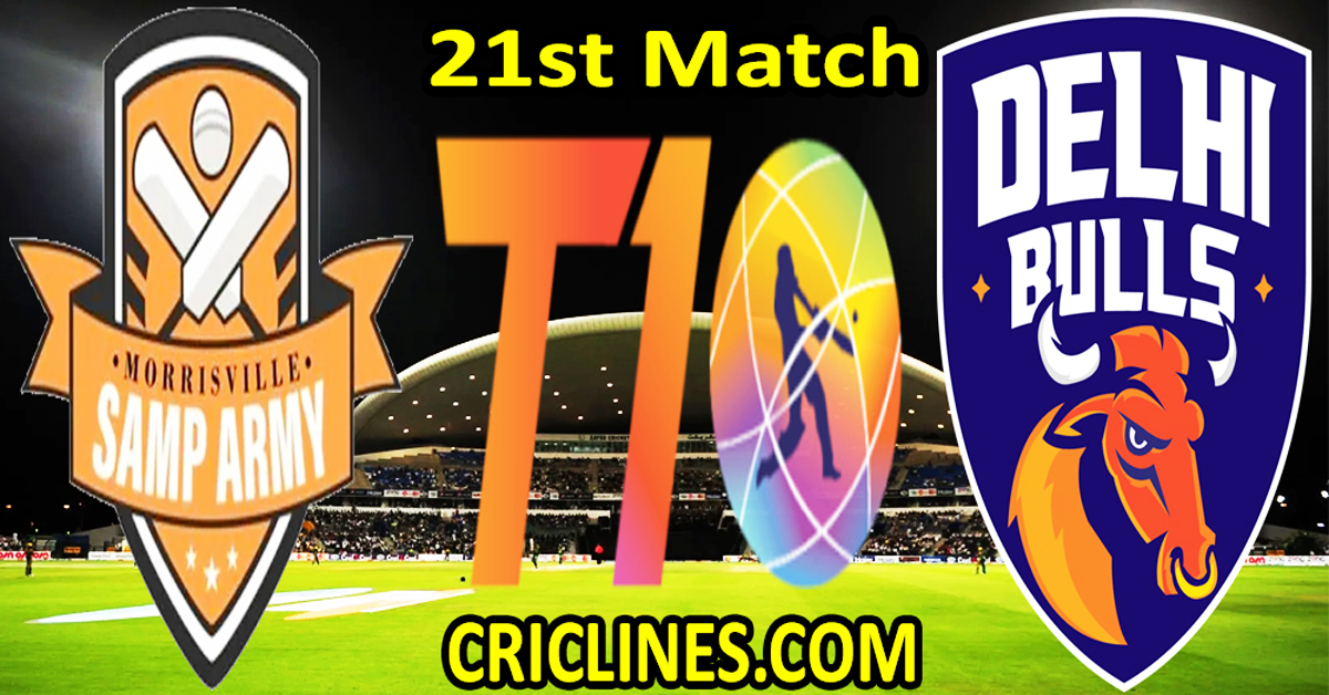 Today Match Prediction-Morrisville Samp Army vs Delhi Bulls-Dream11-Abu Dhabi T10 League-2024-21st Match-Who Will Win