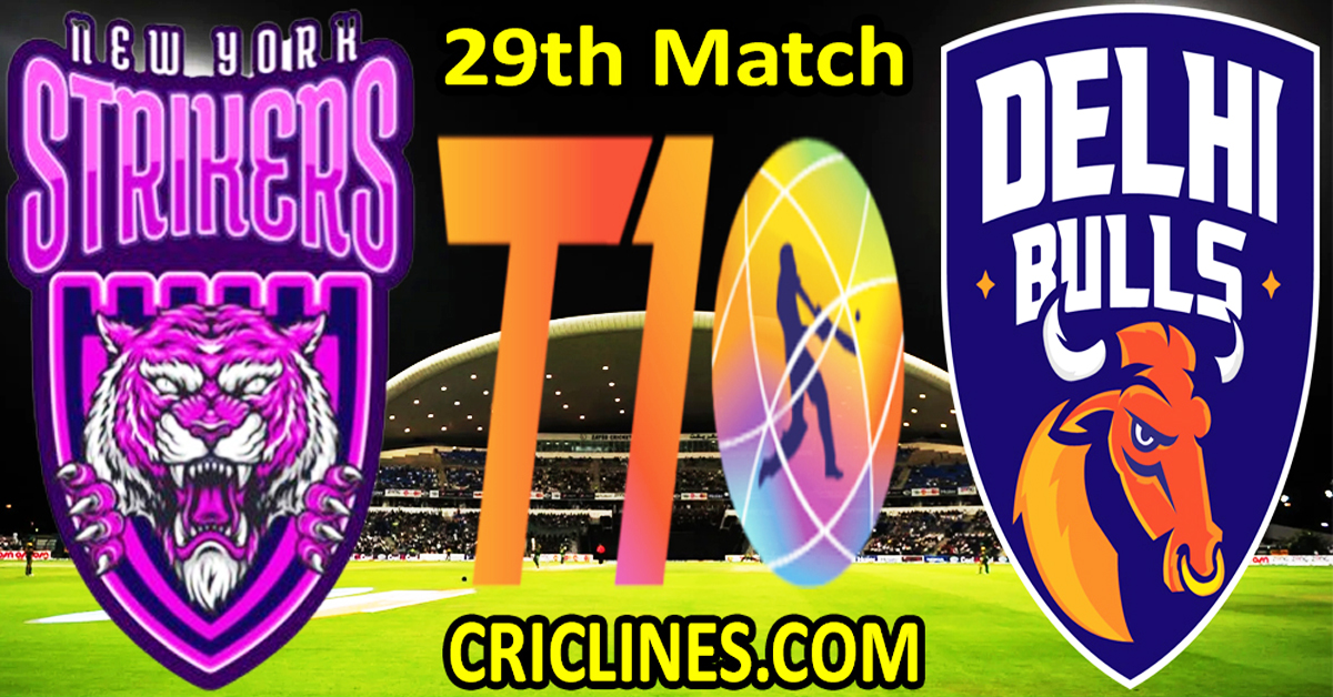 Today Match Prediction-New York Strikers vs Delhi Bulls-Dream11-Abu Dhabi T10 League-2024-29th Match-Who Will Win