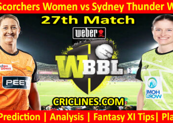 Today Match Prediction-PRSW vs SYSW-WBBL T20 2024-27th Match-Who Will Win