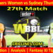 Today Match Prediction-PRSW vs SYSW-WBBL T20 2024-27th Match-Who Will Win