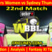 Today Match Prediction-SYSW vs SYTW-WBBL T20 2024-22nd Match-Who Will Win