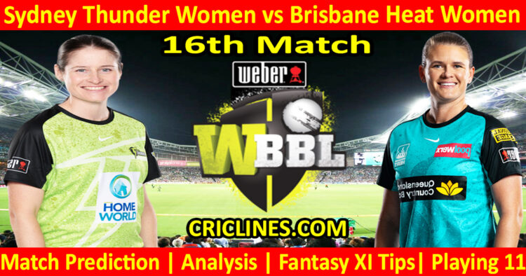 Today Match Prediction-SYTW vs BBHW-WBBL T20 2024-16th Match-Who Will Win