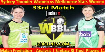 Today Match Prediction-SYTW vs MLSW-WBBL T20 2024-33rd Match-Who Will Win