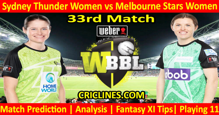 Today Match Prediction-SYTW vs MLSW-WBBL T20 2024-33rd Match-Who Will Win