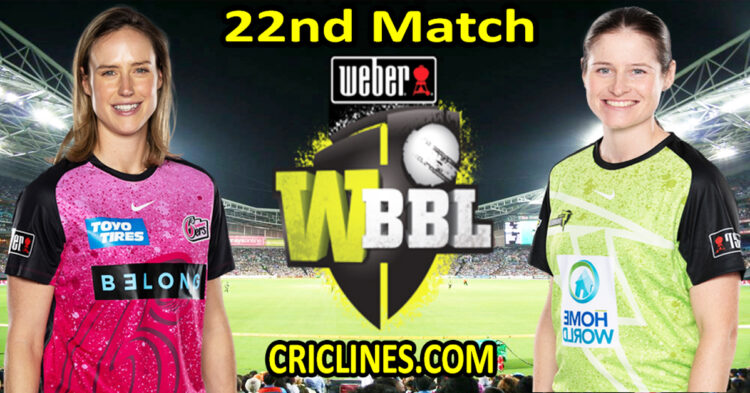 Today Match Prediction-Sydney Sixers Women vs Sydney Thunder Women-WBBL T20 2024-22nd Match-Who Will Win