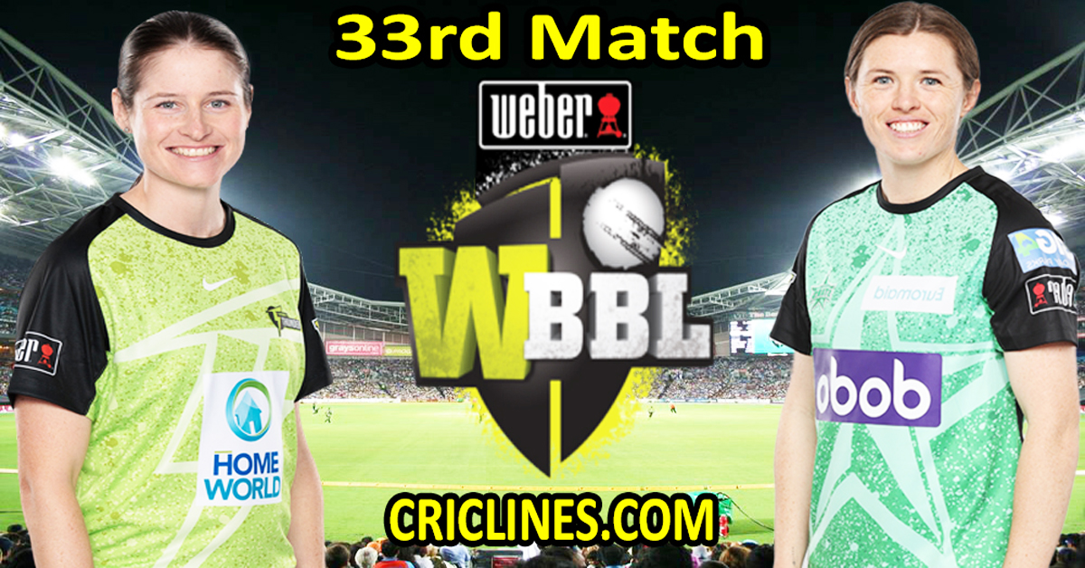 Today Match Prediction-Sydney Thunder Women vs Melbourne Stars Women-WBBL T20 2024-33rd Match-Who Will Win