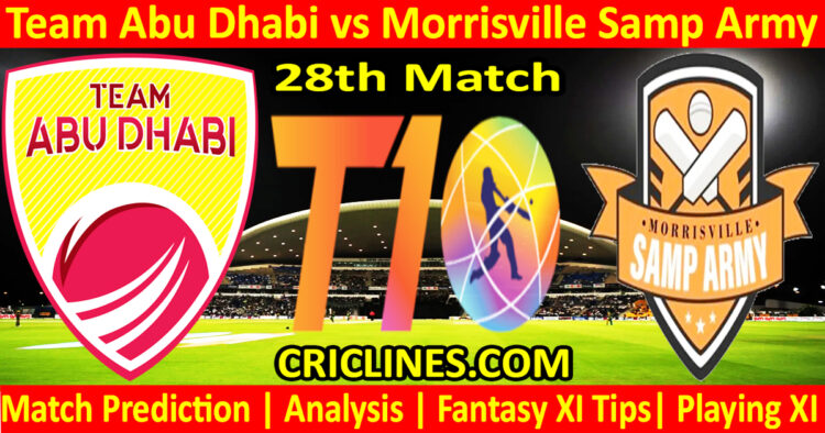 Today Match Prediction-TAB vs MSA-Dream11-Abu Dhabi T10 League-2024-28th Match-Who Will Win