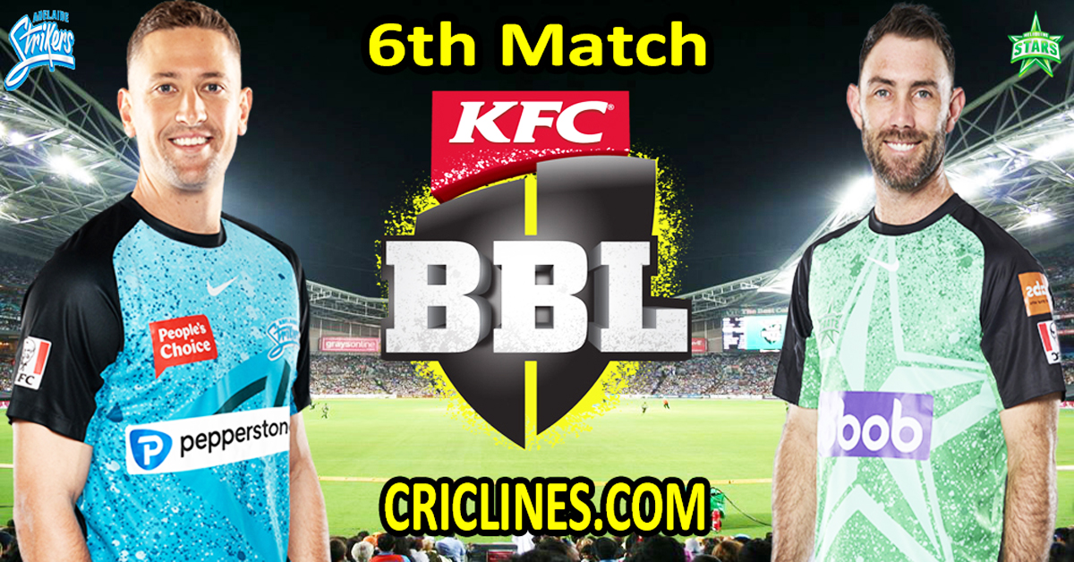 Today Match Prediction-Adelaide Strikers vs Melbourne Stars-Dream11-BBL T20 2024-25-6th Match-Who Will Win