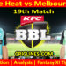Today Match Prediction-BBH vs MLS-Dream11-BBL T20 2024-25-19th Match-Who Will Win