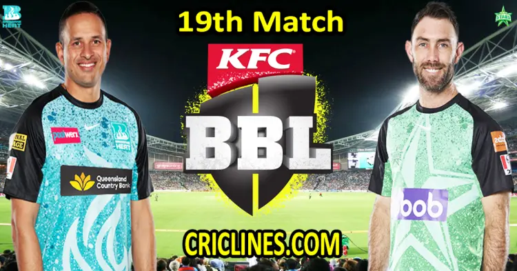 Today Match Prediction-Brisbane Heat vs Melbourne Stars-Dream11-BBL T20 2024-25-19th Match-Who Will Win