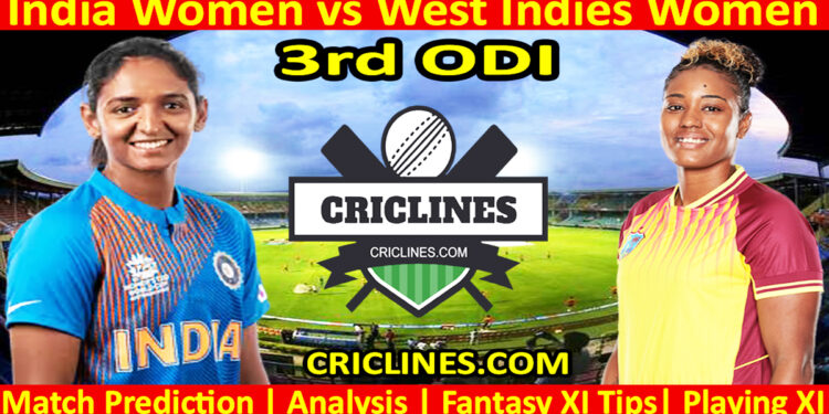 Today Match Prediction-INDW vs WIW-Dream11-3rd ODI 2024-Who Will Win