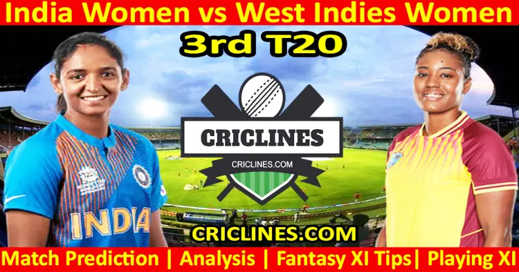 Today Match Prediction-INDW vs WIW-Dream11-3rd T20 2024-Who Will Win