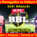 Today Match Prediction-MLR vs HBH-Dream11-BBL T20 2024-25-5th Match-Who Will Win