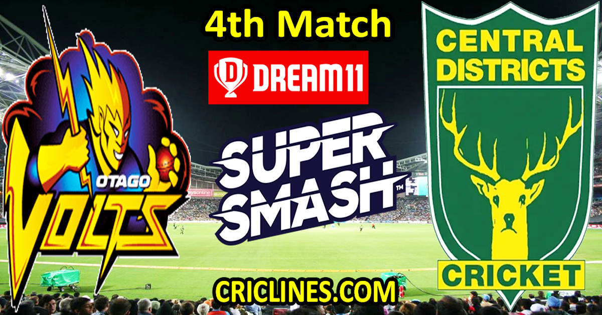 Today Match Prediction-Otago Volts vs Central Districts-Dream11-Super Smash T20 2024-25-4th Match-Who Will Win