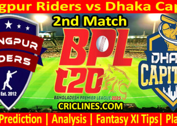 Today Match Prediction-RR vs DC-Dream11-BPL T20-2024-25-2nd Match-Who Will Win