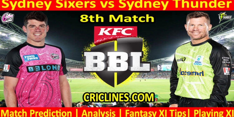 Today Match Prediction-SYS vs SYT-Dream11-BBL T20 2024-25-8th Match-Who Will Win