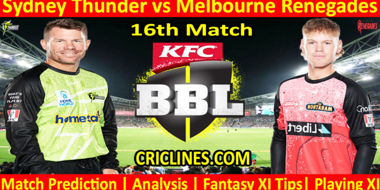 Today Match Prediction-SYT vs MLR-Dream11-BBL T20 2024-25-16th Match-Who Will Win