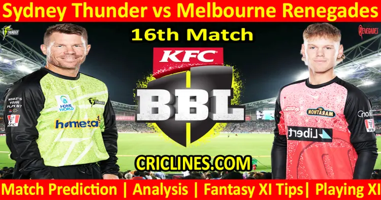 Today Match Prediction-SYT vs MLR-Dream11-BBL T20 2024-25-16th Match-Who Will Win