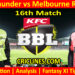 Today Match Prediction-SYT vs MLR-Dream11-BBL T20 2024-25-16th Match-Who Will Win