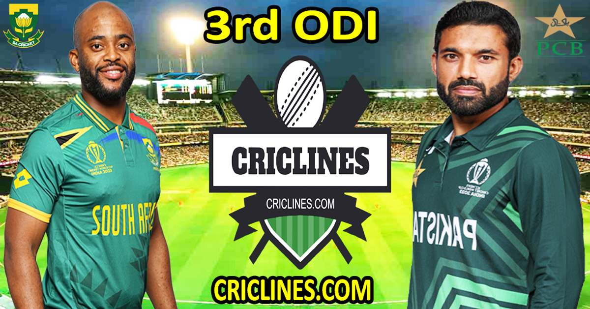 Today Match Prediction-South Africa vs Pakistan-Dream11-3rd ODI Match-2024-Who Will Win