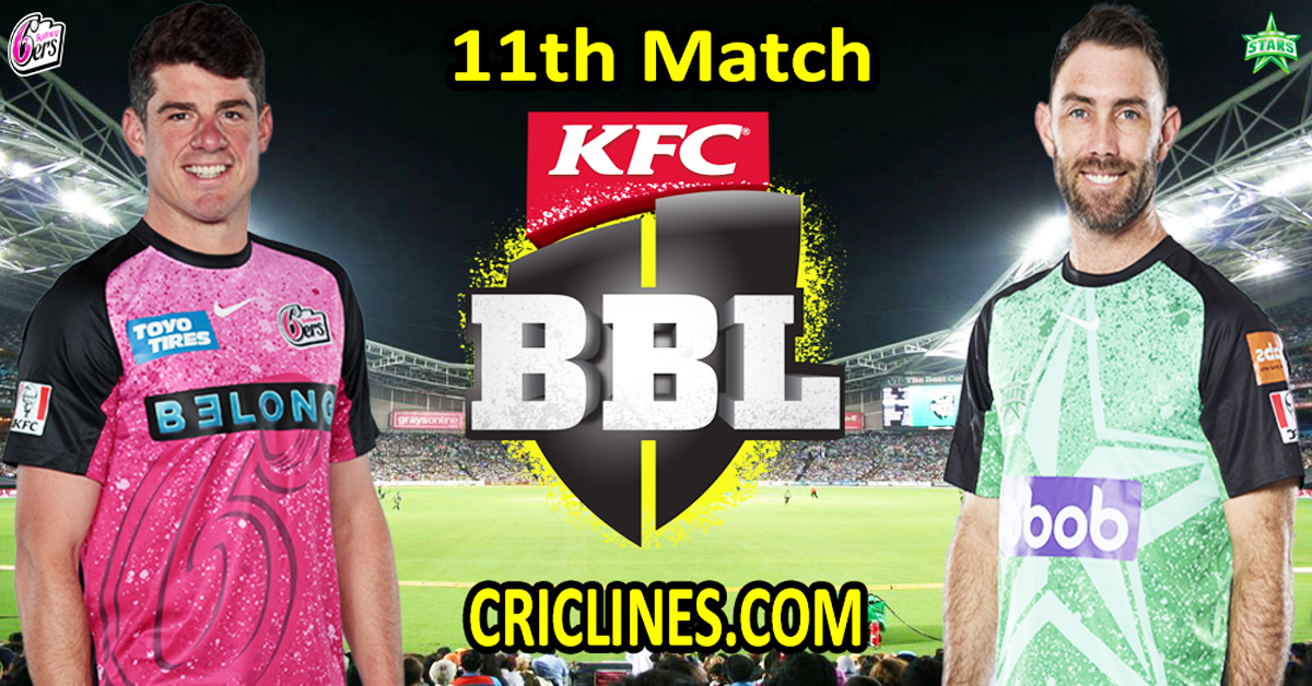 Today Match Prediction-Sydney Sixers vs Melbourne Stars-Dream11-BBL T20 2024-25-11th Match-Who Will Win