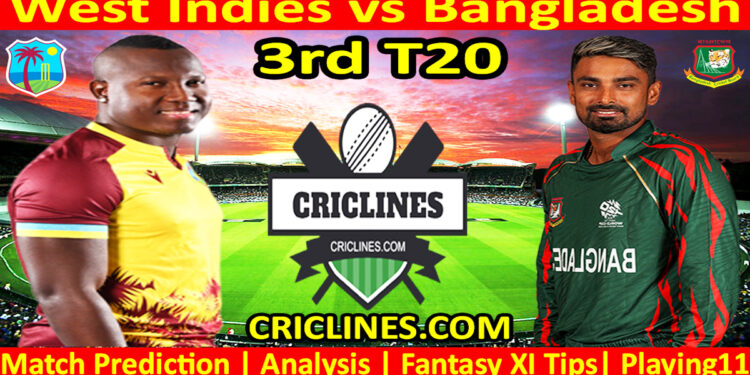 Today Match Prediction-WI vs BAN-Dream11-3rd T20 2024-Who Will Win