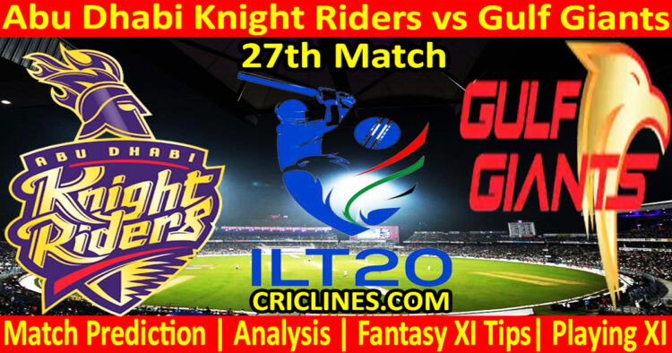 Today Match Prediction-ADKR vs GG-IL T20 2025-27th Match-Who Will Win