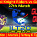 Today Match Prediction-ADKR vs GG-IL T20 2025-27th Match-Who Will Win