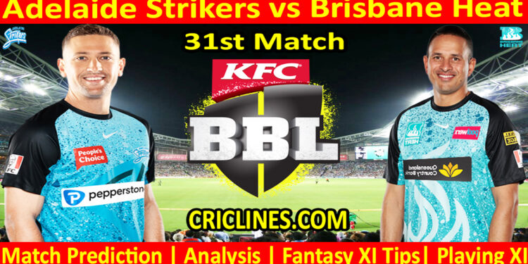 Today Match Prediction-ADS vs BBH-Dream11-BBL T20 2024-25-31st Match-Who Will Win
