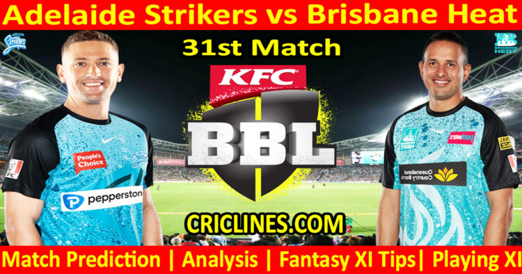 Today Match Prediction-ADS vs BBH-Dream11-BBL T20 2024-25-31st Match-Who Will Win