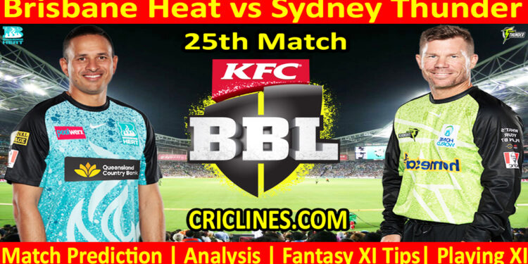 Today Match Prediction-BBH vs SYT-Dream11-BBL T20 2024-25-25th Match-Who Will Win