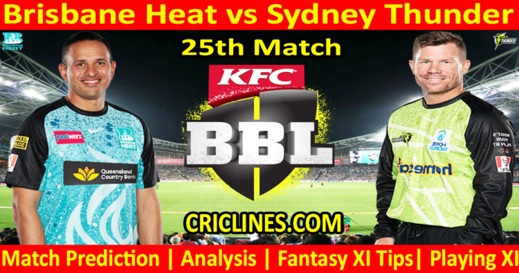 Today Match Prediction-BBH vs SYT-Dream11-BBL T20 2024-25-25th Match-Who Will Win