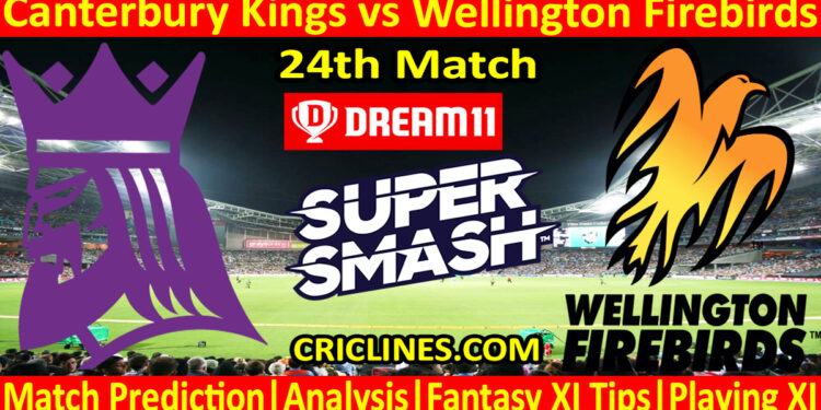 Today Match Prediction-CK vs WF-Dream11-Super Smash T20 2024-25-24th Match-Who Will Win