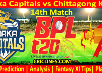 Today Match Prediction-DC vs CKS-Dream11-BPL T20-2024-25-14th Match-Who Will Win