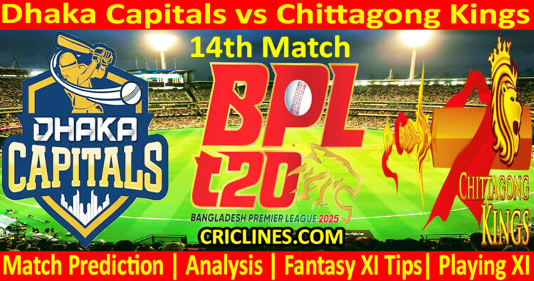 Today Match Prediction-DC vs CKS-Dream11-BPL T20-2024-25-14th Match-Who Will Win