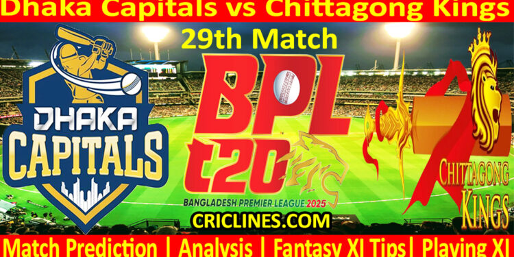 Today Match Prediction-DC vs CKS-Dream11-BPL T20-2024-25-29th Match-Who Will Win