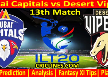 Today Match Prediction-DC vs DV-IL T20 2025-13th Match-Who Will Win