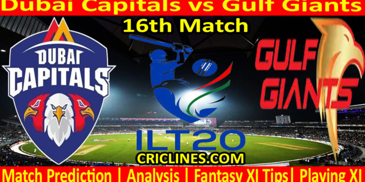 Today Match Prediction-DC vs GG-IL T20 2025-16th Match-Who Will Win