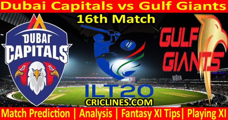 Today Match Prediction-DC vs GG-IL T20 2025-16th Match-Who Will Win