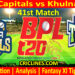 Today Match Prediction-DC vs KT-Dream11-BPL T20-2024-25-41st Match-Who Will Win