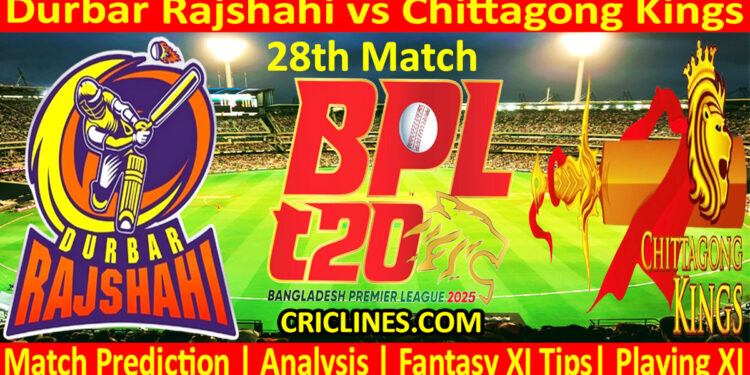 Today Match Prediction-DR vs CKS-Dream11-BPL T20-2024-25-28th Match-Who Will Win