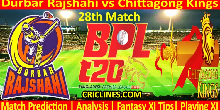 Today Match Prediction-DR vs CKS-Dream11-BPL T20-2024-25-28th Match-Who Will Win