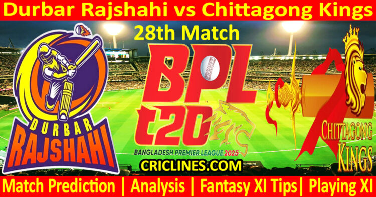 Today Match Prediction-DR vs CKS-Dream11-BPL T20-2024-25-28th Match-Who Will Win