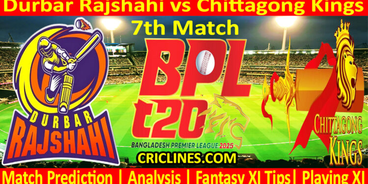 Today Match Prediction-DR vs CKS-Dream11-BPL T20-2024-25-7th Match-Who Will Win