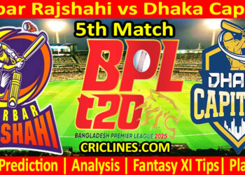 Today Match Prediction-DR vs DC-Dream11-BPL T20-2024-25-5th Match-Who Will Win