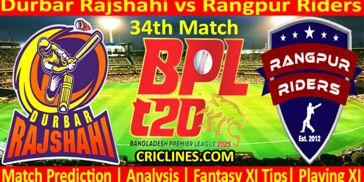 Today Match Prediction-DR vs RR-Dream11-BPL T20-2024-25-34th Match-Who Will Win